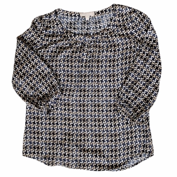 Banana Republic Tops - Banana Republic Patterned Brown, Black & Tan Top